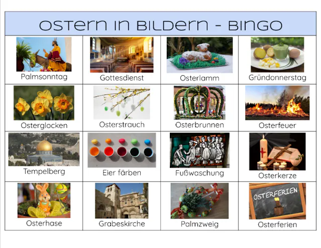 Ostern in Bildern - Bingo