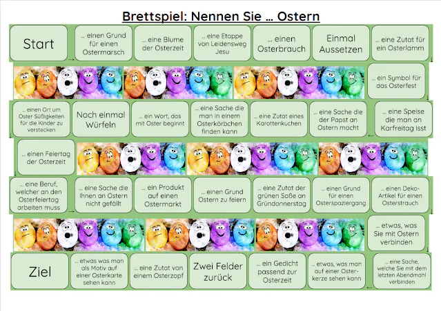 Brettspiel: Nennen Sie ... Ostern