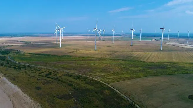 Umfangreiche öffentliche Gelder für neue Geschäftsfelder: Der Windpark Forst-Briesnig II als Großprojekt der Gigawatt Factory. Foto: Leag