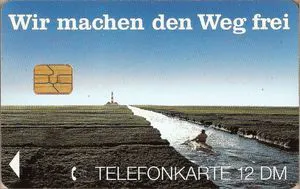 Telefonkarte: Volksbanken - Wir machen den Weg frei (Paddler) (Deutsche Telekom, Deutschland, Bundesrepublik(Chip (O)) Col:DE-O 1797-09/94