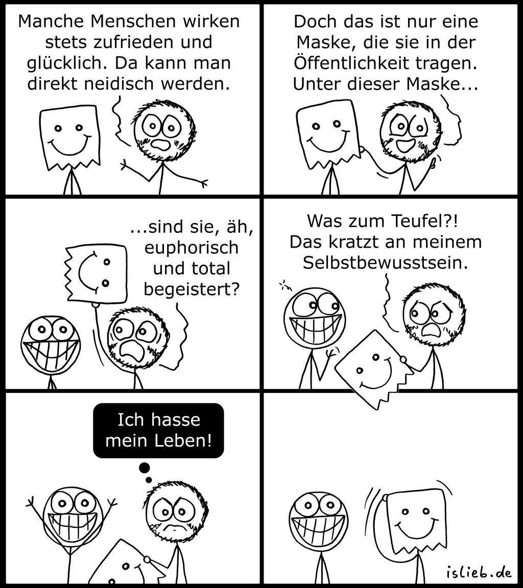 Unter der Maske | Glückscomic | is lieb?