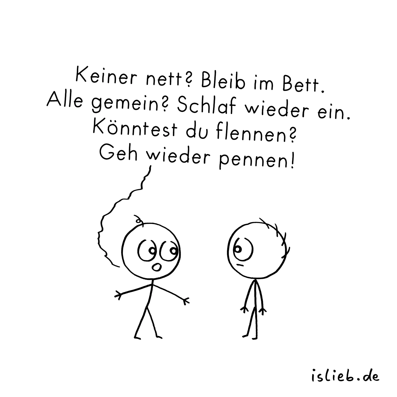 Bettpoesie | Guten-Morgen-Cartoon | is lieb?