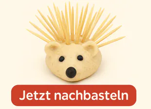 Igel aus Salzteig basteln