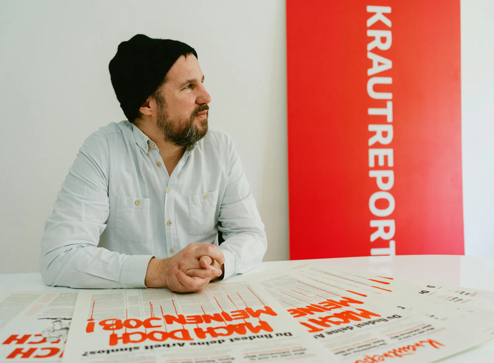 Thomas Weyres im Krautreporter-Büro in Berlin Prenzlauer Berg