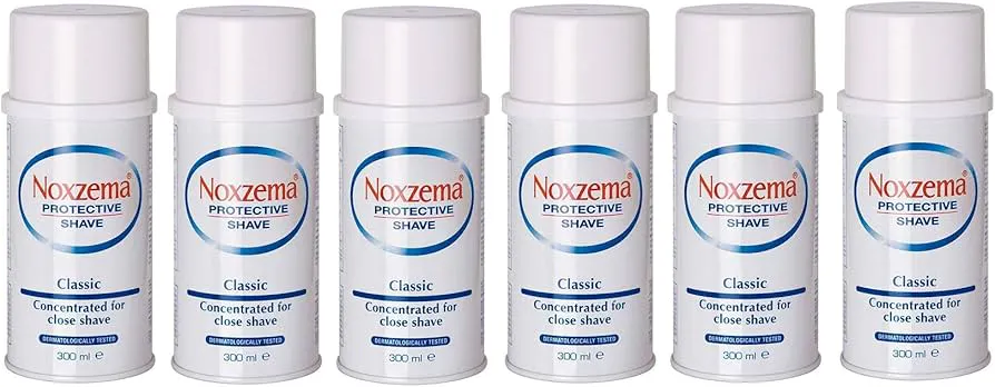 6x Noxzema Shaving foam Cream seife Rasierschaum weiß Classic Menthol 300ml  : Amazon.de: Drogerie & Körperpflege