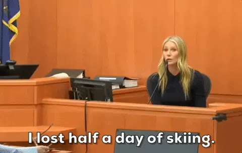 Gwyneth Paltrow im Zeugenstand während des Prozesses wg. eines Ski-Unfalls 2016 in Park City, Utah