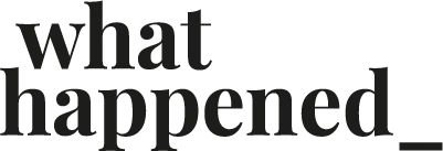 Das Logo des Nachrichten-Newsletters whathappened