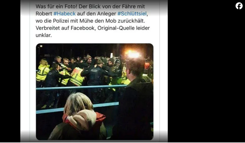 Screenshot des fraglichen Fotos auf Facebook