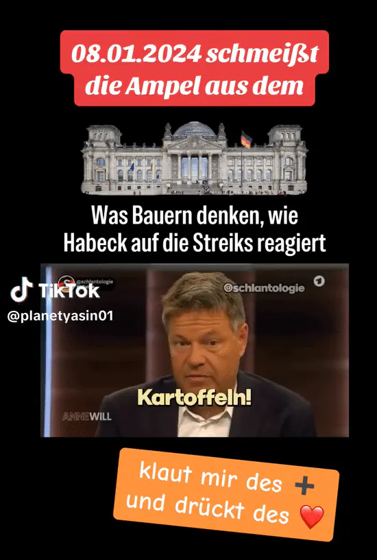 Screenshot des Videos zu Habecks vermeintlichen Aussagen