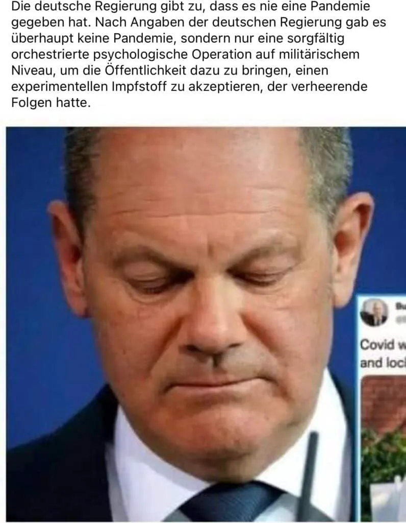 Pandemie hat es nie gegeben? Die Wahrheit hinter Scholz' angeblichem Posting - Screenshot aus den sozialen Medien