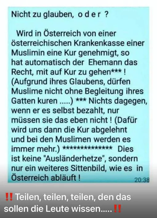 Screenshot aus sozialen Medien