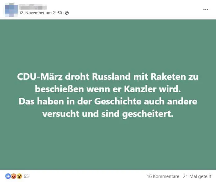 Screenshot Facebook