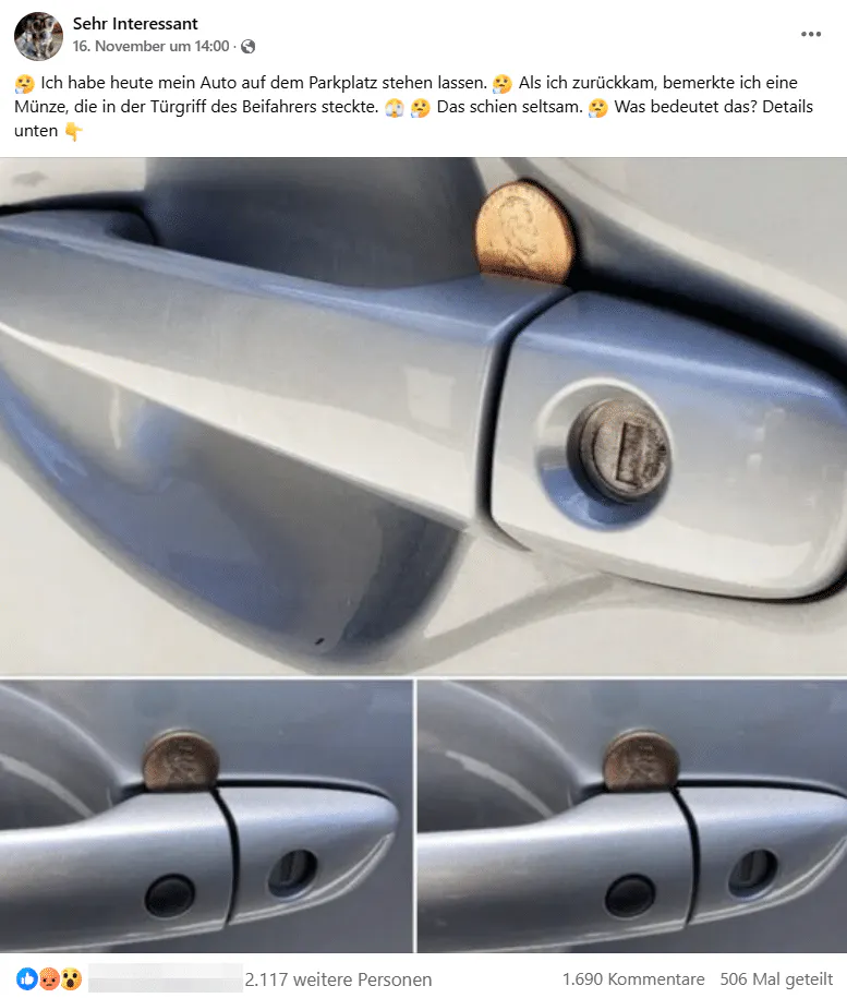 Screenshot des fraglichen Posts auf Facebook